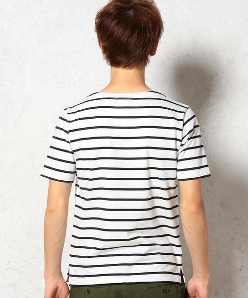 green label relaxing（グリーンレーベルリラクシング）の「BORDER BOAT/N S/S Tシャツ ◆（Tシャツ/カットソー・メンズ・ネイビー/グレー/ホワイト・LARGE/X-LARGE/SMALL/MEDIUM）」の5枚目の写真