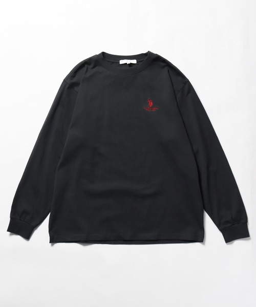 U.S. POLO ASSN.(ユーエスポロアッスン)の「U.S. POLO ASSN./ユーエスポロアッスン クルーネックロンT ワンポイント 刺繍 ロングスリーブ(Tシャツ/カットソー・メンズ・ダークグリーン/ネイビー/オフホワイト/アッシュグレー/ダークオレンジ/イエロー/ブラック・S/M/LL/L)」の16枚目の写真