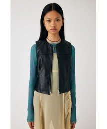MOUSSY | ZIP UP F/LEATHER ベスト(ベスト)