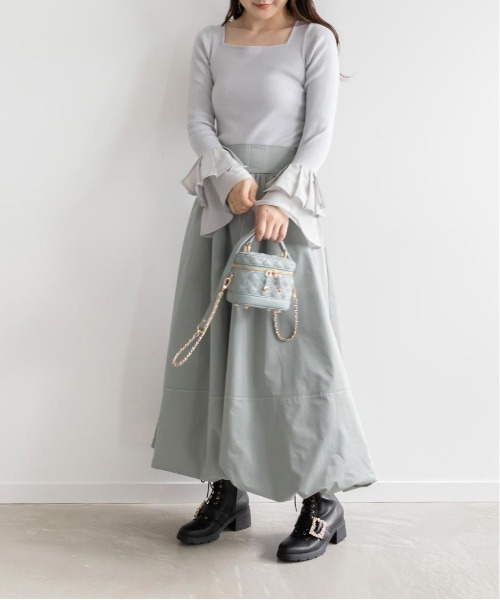 RANDA（ランダ）の「キルティング2WAYミニバニティバッグ（ハンドバッグ・レディース・ブルー/アイボリー/ブラック/ベージュ/シルバー・FREE）」の17枚目の写真