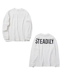 GLAZOS | バックワイドロゴプリント長袖Tシャツ(Tシャツ/カットソー)