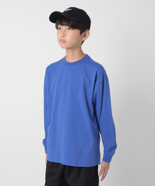 GLAZOS(グラソス)の「バックワイドロゴプリント長袖Tシャツ(Tシャツ/カットソー・キッズ・ベージュ/ネイビー/グレー/ホワイト/ブルー/ブラック・170cm/140cm/150cm/160cm)」の11枚目の写真