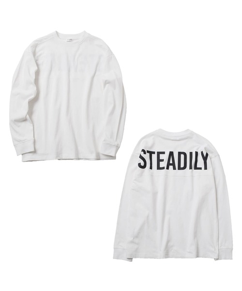 GLAZOS(グラソス)の「バックワイドロゴプリント長袖Tシャツ(Tシャツ/カットソー・キッズ・ベージュ/ネイビー/グレー/ホワイト/ブルー/ブラック・170cm/140cm/150cm/160cm)」の18枚目の写真