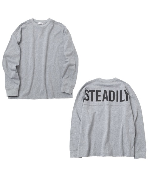 GLAZOS(グラソス)の「バックワイドロゴプリント長袖Tシャツ(Tシャツ/カットソー・キッズ・ベージュ/ネイビー/グレー/ホワイト/ブルー/ブラック・170cm/140cm/150cm/160cm)」の22枚目の写真