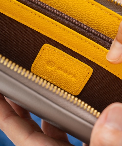 MURA（ムラ）の「ソフトシュリンクレザー 本革 バイカラー/トライカラー ラウンドファスナー 長財布（財布・レディース・グレー/ブラック/グリーン/オレンジ/ピンク/グリーン系その他/ブラック系その他/オレンジ系その他/ピンク系その他/グレー系その他・FREE）」の14枚目の写真