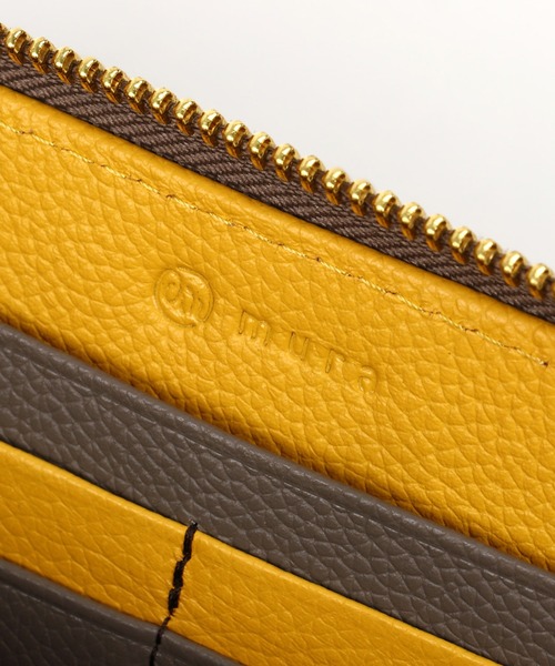 MURA（ムラ）の「ソフトシュリンクレザー 本革 バイカラー/トライカラー ラウンドファスナー 長財布（財布・レディース・グレー/ブラック/グリーン/オレンジ/ピンク/グリーン系その他/ブラック系その他/オレンジ系その他/ピンク系その他/グレー系その他・FREE）」の15枚目の写真