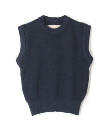 23SSトゥモローランドコレクション　シルキーリネンストレッチダブルブレストジレ TOMORROWLAND （トゥモローランド）の「シルキーリネン