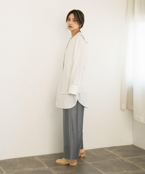 KBF(ケイビーエフ)の「ミニブークレノーカラーベスト(ベスト・レディース・グレー系その他/アイボリー・ONE)」の8枚目の写真