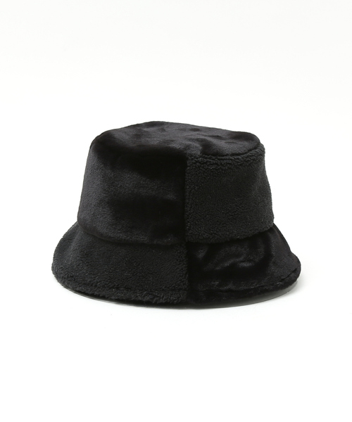 Abahouse Devinette（ドゥヴィネット）の「【RUBEN/ルーベン】ミックスファーバケットハットRUS-8219（ハット・レディース・ブラック/ベージュ・フリー）」の6枚目の写真