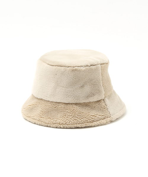 Abahouse Devinette（ドゥヴィネット）の「【RUBEN/ルーベン】ミックスファーバケットハットRUS-8219（ハット・レディース・ブラック/ベージュ・フリー）」の12枚目の写真