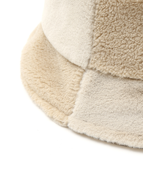 Abahouse Devinette（ドゥヴィネット）の「【RUBEN/ルーベン】ミックスファーバケットハットRUS-8219（ハット・レディース・ブラック/ベージュ・フリー）」の13枚目の写真