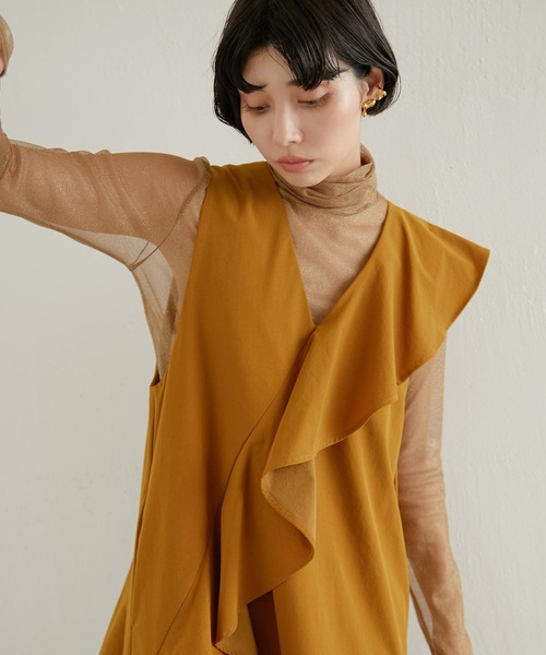 ear PAPILLONNER（イアパピヨネ）の「ノースリフリルドレス【SUM1  