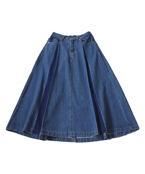 『GENUINE VINTAGE GOA』(F) デニム スウェットスカート セール】前スリットデニムスカート（デニムスカート）｜GORGE