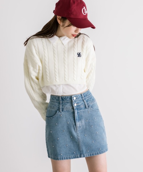 OLIVE des OLIVE（オリーブデオリーブ）の「ケーブルニット