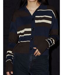 【VEQUM】SWITCHING KNIT CARDIGAN