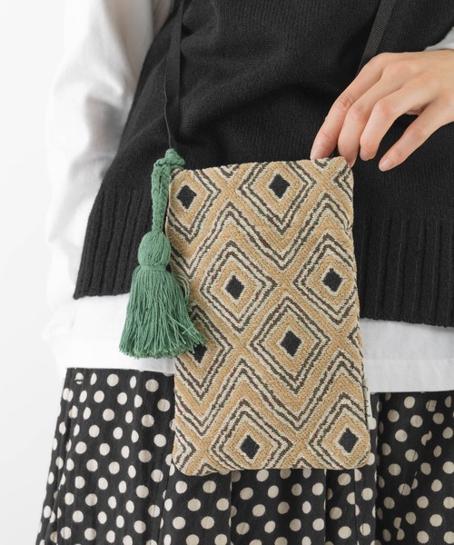 salle de bal（サルデバル）の「Craft India / クラフト インディア ポシェット ショルダーバッグ pochette FRH（ショルダーバッグ・レディース・ブラック/ブラック系その他/ネイビー/ベージュ/グレー/ブルー/ナチュラル・FREE）」の5枚目の写真