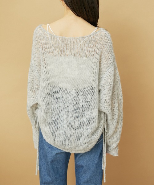 VIS（ビス）の「モヘアタッチシアーニット（ニット/セーター・レディース・ピンク/イエロー系その他/ライトグレー・FREE）」の17枚目の写真