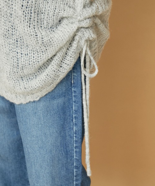 VIS（ビス）の「モヘアタッチシアーニット（ニット/セーター・レディース・ピンク/イエロー系その他/ライトグレー・FREE）」の22枚目の写真