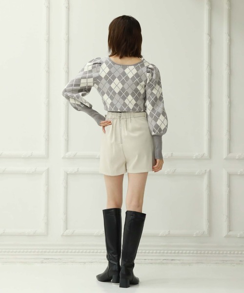 archives（アルシーヴ）の「デザインラップスカパン（スカート・レディース・アイボリー/ブラック/グレー・MEDIUM）」の13枚目の写真