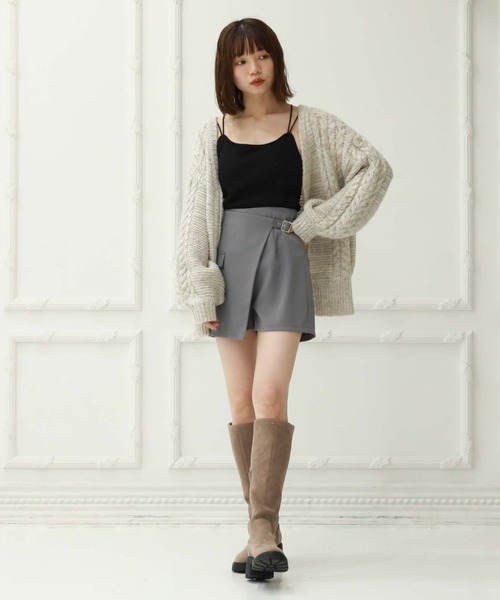 archives（アルシーヴ）の「デザインラップスカパン（スカート・レディース・アイボリー/ブラック/グレー・MEDIUM）」の20枚目の写真