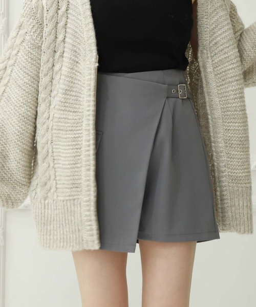 archives（アルシーヴ）の「デザインラップスカパン（スカート・レディース・アイボリー/ブラック/グレー・MEDIUM）」の19枚目の写真