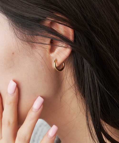 ステンレスワンタッチフープピアス / サイズ展開有 / ステンレス