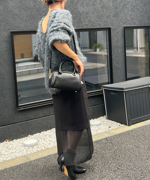 Rouge vif(ルージュヴィフ)の「【CHRISTIAN VILLA/クリスチャンヴィラ】ショルダーボストンバッグ(トートバッグ・レディース・ブラック・フリー)」の4枚目の写真