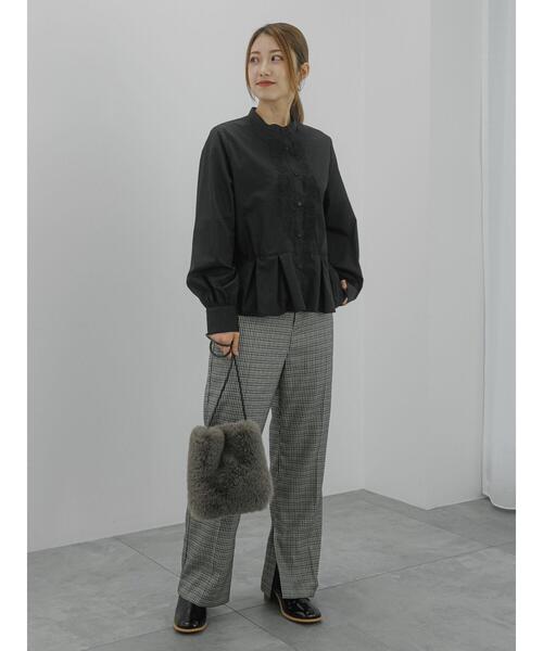 Te chichi（テチチ）の「シルキーブロードエンブロイダリーブラウス（シャツ/ブラウス・レディース・ブラック/オリーブ/オフホワイト・F）」の7枚目の写真