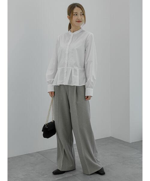 Te chichi（テチチ）の「シルキーブロードエンブロイダリーブラウス（シャツ/ブラウス・レディース・ブラック/オリーブ/オフホワイト・F）」の9枚目の写真