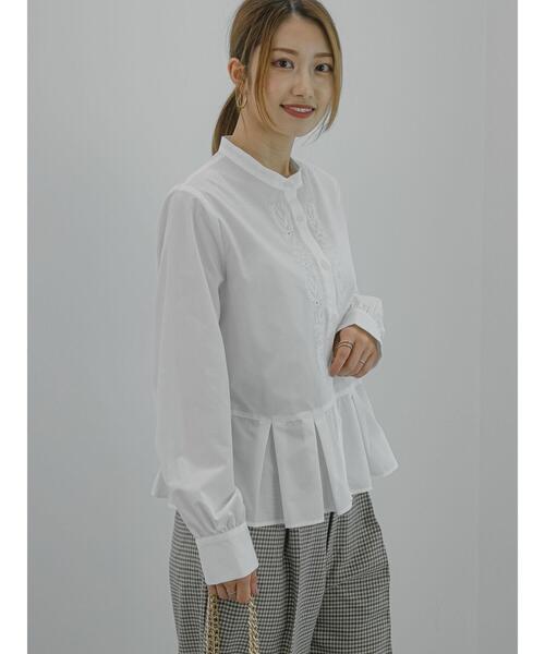 Te chichi（テチチ）の「シルキーブロードエンブロイダリーブラウス（シャツ/ブラウス・レディース・ブラック/オリーブ/オフホワイト・F）」の12枚目の写真