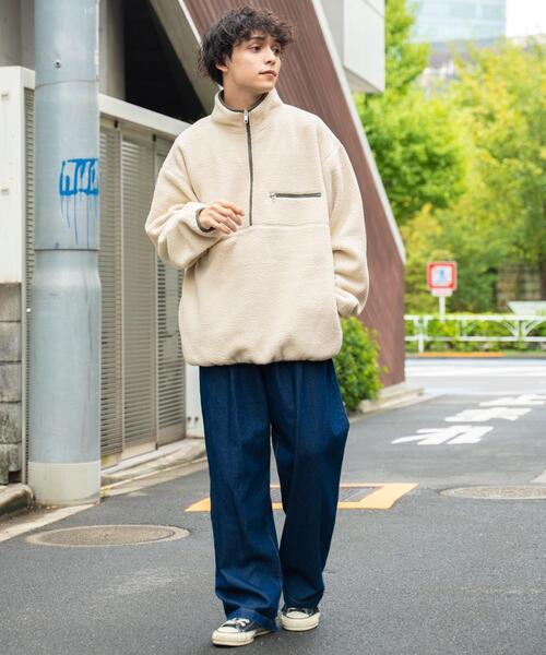 WEGO（ウィゴー）の「WEGO/フリースハーフZIPプルオーバー（スウェット・メンズ・ダークグリーン/ブラック/ベージュ/オフホワイト・LARGE/MEDIUM）」の22枚目の写真