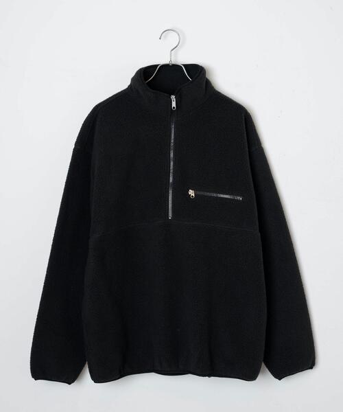 WEGO（ウィゴー）の「WEGO/フリースハーフZIPプルオーバー（スウェット・メンズ・ダークグリーン/ブラック/ベージュ/オフホワイト・LARGE/MEDIUM）」の12枚目の写真