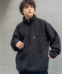 WEGO | WEGO/【23年秋冬新作】フリースハーフZIPプルオーバー(スウェット)