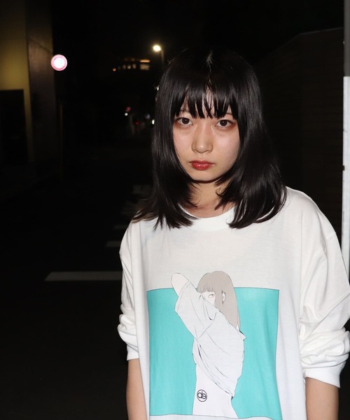 ONE DAY KMC (ワンデイケーエムシー)の「DEPROID / DEPROID×Itaru TAKE OFF L/S TEE(Tシャツ/カットソー・メンズ・ホワイト/パープル・FREE)」の2枚目の写真