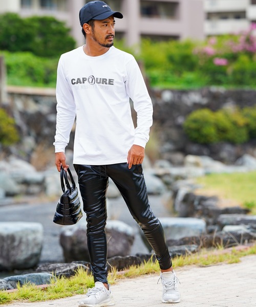 adamsJUGGLER(アダムスジャグラー)の「キャプチャーロングティー(Tシャツ/カットソー・メンズ・ホワイト/ブラック・L/S/XL/XXL/M)」の3枚目の写真