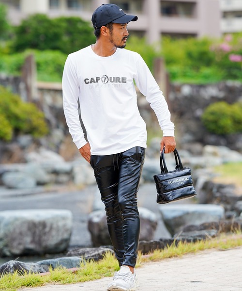 adamsJUGGLER(アダムスジャグラー)の「キャプチャーロングティー(Tシャツ/カットソー・メンズ・ホワイト/ブラック・L/S/XL/XXL/M)」の4枚目の写真