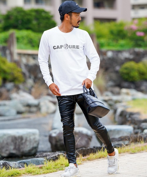 adamsJUGGLER(アダムスジャグラー)の「キャプチャーロングティー(Tシャツ/カットソー・メンズ・ホワイト/ブラック・L/S/XL/XXL/M)」の5枚目の写真