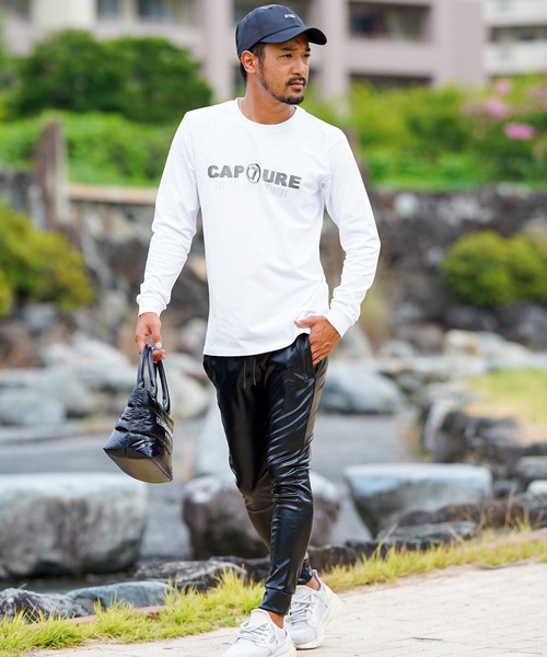 adamsJUGGLER(アダムスジャグラー)の「キャプチャーロングティー(Tシャツ/カットソー・メンズ・ホワイト/ブラック・L/S/XL/XXL/M)」の6枚目の写真