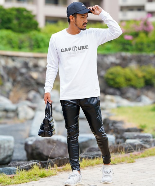 adamsJUGGLER(アダムスジャグラー)の「キャプチャーロングティー(Tシャツ/カットソー・メンズ・ホワイト/ブラック・L/S/XL/XXL/M)」の8枚目の写真