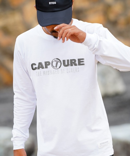 adamsJUGGLER(アダムスジャグラー)の「キャプチャーロングティー(Tシャツ/カットソー・メンズ・ホワイト/ブラック・L/S/XL/XXL/M)」の14枚目の写真