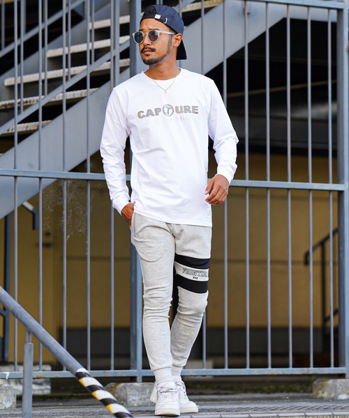 adamsJUGGLER(アダムスジャグラー)の「キャプチャーロングティー(Tシャツ/カットソー・メンズ・ホワイト/ブラック・L/S/XL/XXL/M)」の19枚目の写真