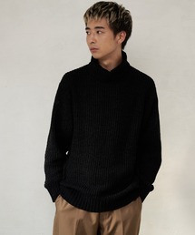 Blue Standard （ブルースタンダード）の「【BLUE STANDARD/ブルースタンダード】 ふんわりもちもちのやみつきな触り心地 ふわもちモール 畦編みタートルネックセーター（ニット/セーター）」