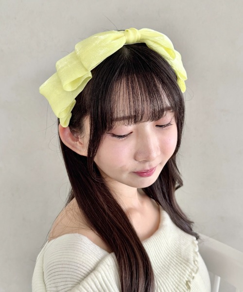 セール】【7色展開】ボリュームリボンカチューシャ（カチューシャ