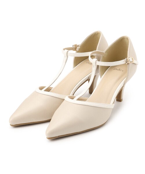 index（インデックス）の「◆【6cmヒール】Tストラップパンプス/通勤・セレモニー対応（パンプス・レディース・ホワイト系3/ブラック/ベージュ系・03/02）」の3枚目の写真