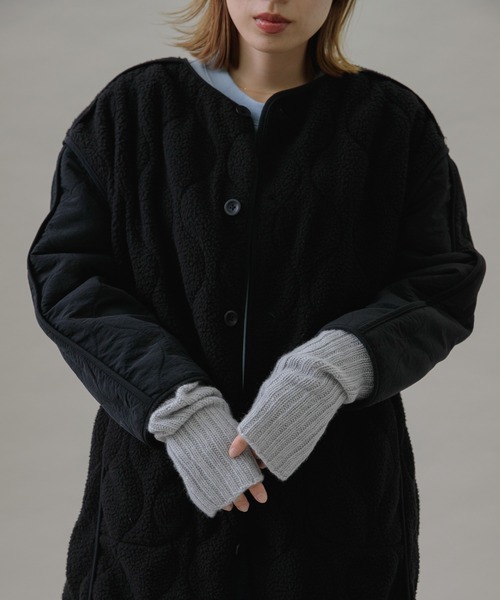 William Brunton Hand Knits(ウィリアム ブラントン ハンド ニット)の「William Brunton Hand Knits リブ編みアームウォーマー(手袋・レディース・オートミール/ライトグレー/ライトブラウン・FREE)」の20枚目の写真