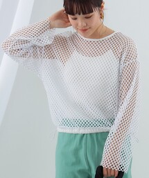 Ray BEAMS | Ray BEAMS / メッシュ 裾ドローコード Tシャツ(Tシャツ/カットソー)