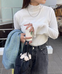 fredy emue | 袖フレアレースプルオーバーカットソー(Tシャツ/カットソー)