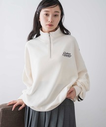 WEGO/ラインハーフジップBIGスウェット
