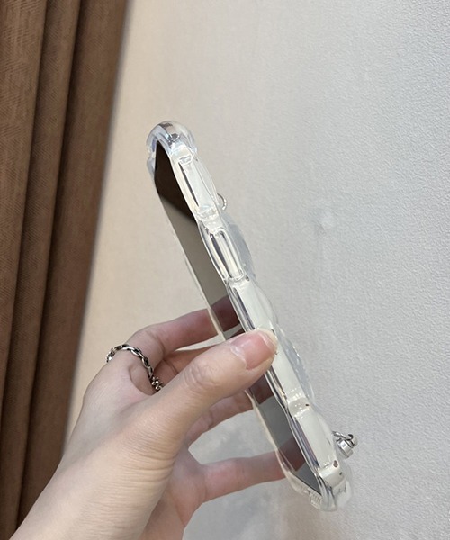 ブラック シリコン iPhoneケース チェーン付き PHONECKLACE iPhone12pro iPhone12 iphone ケース チェーン