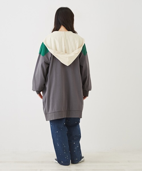 CUBE SUGAR(キューブシュガー)の「11ozリサイクルデニムリメイク風ワークパンツ(デニムパンツ・レディース・インディゴブルー/ライトブルー・M)」の17枚目の写真